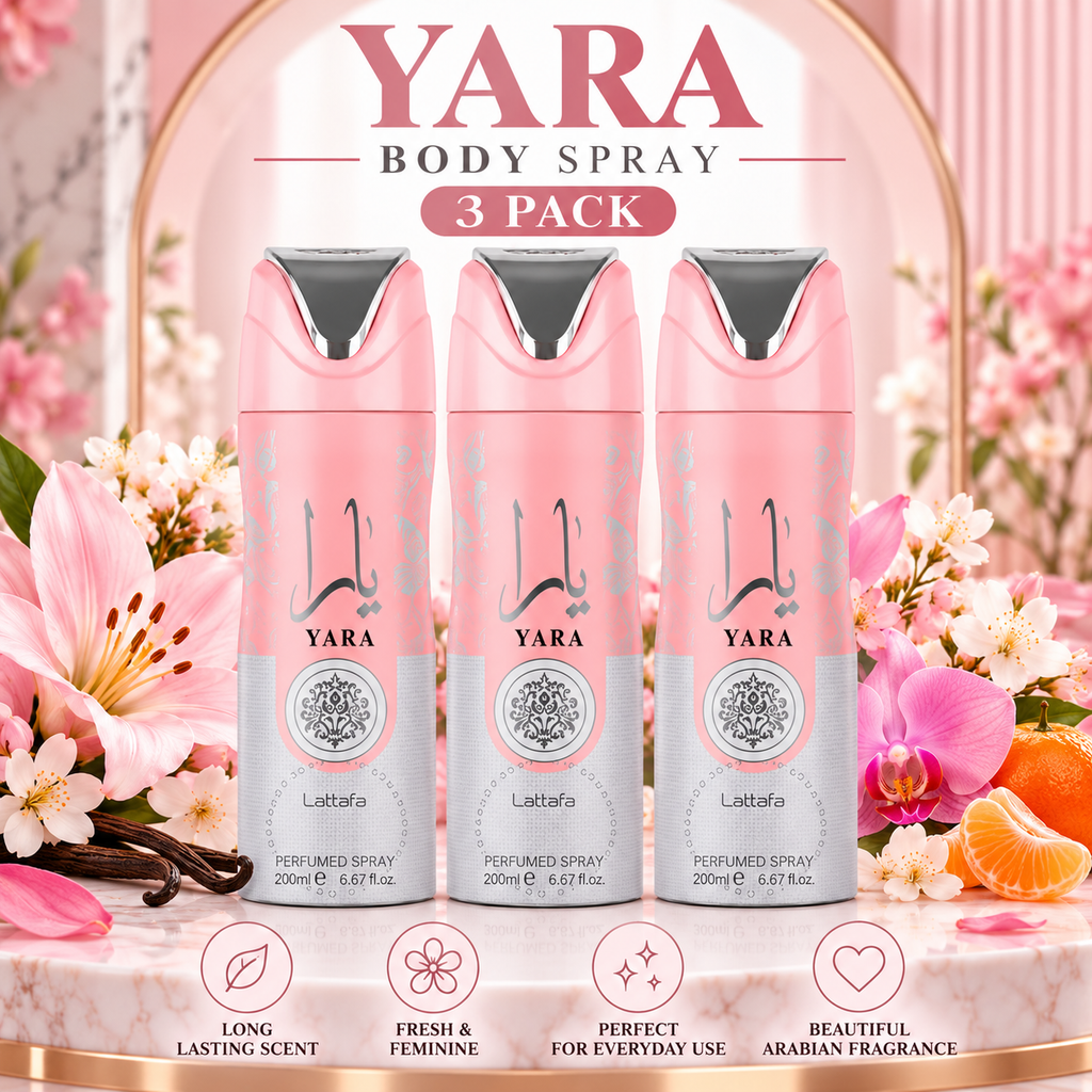 🌸 Lattafa Yara Body Spray – 3 Pack 🌸