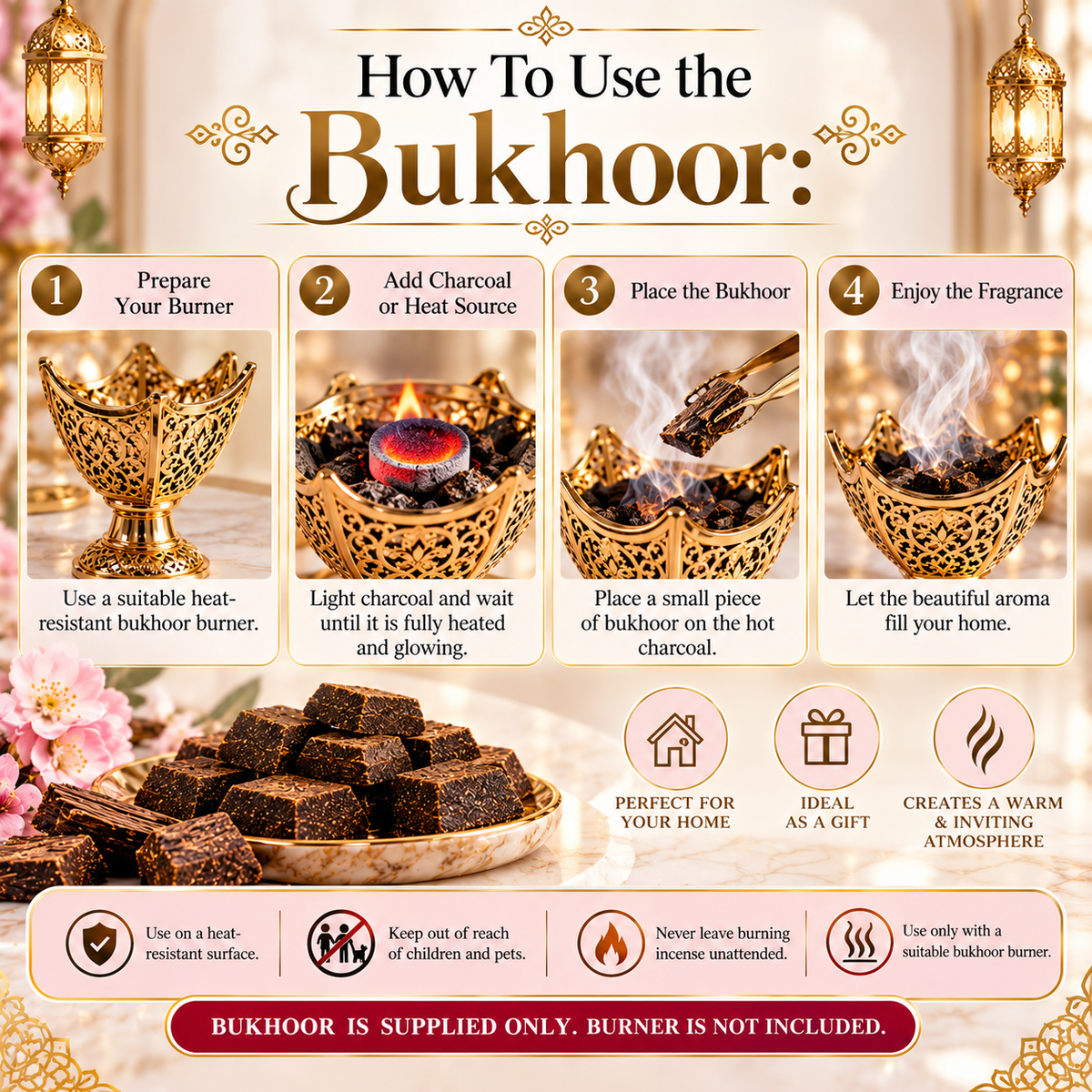 Oud Mood Bakhoor 40g – Rich Oud, Amber & Warm Spicy Arabic Home Fragrance