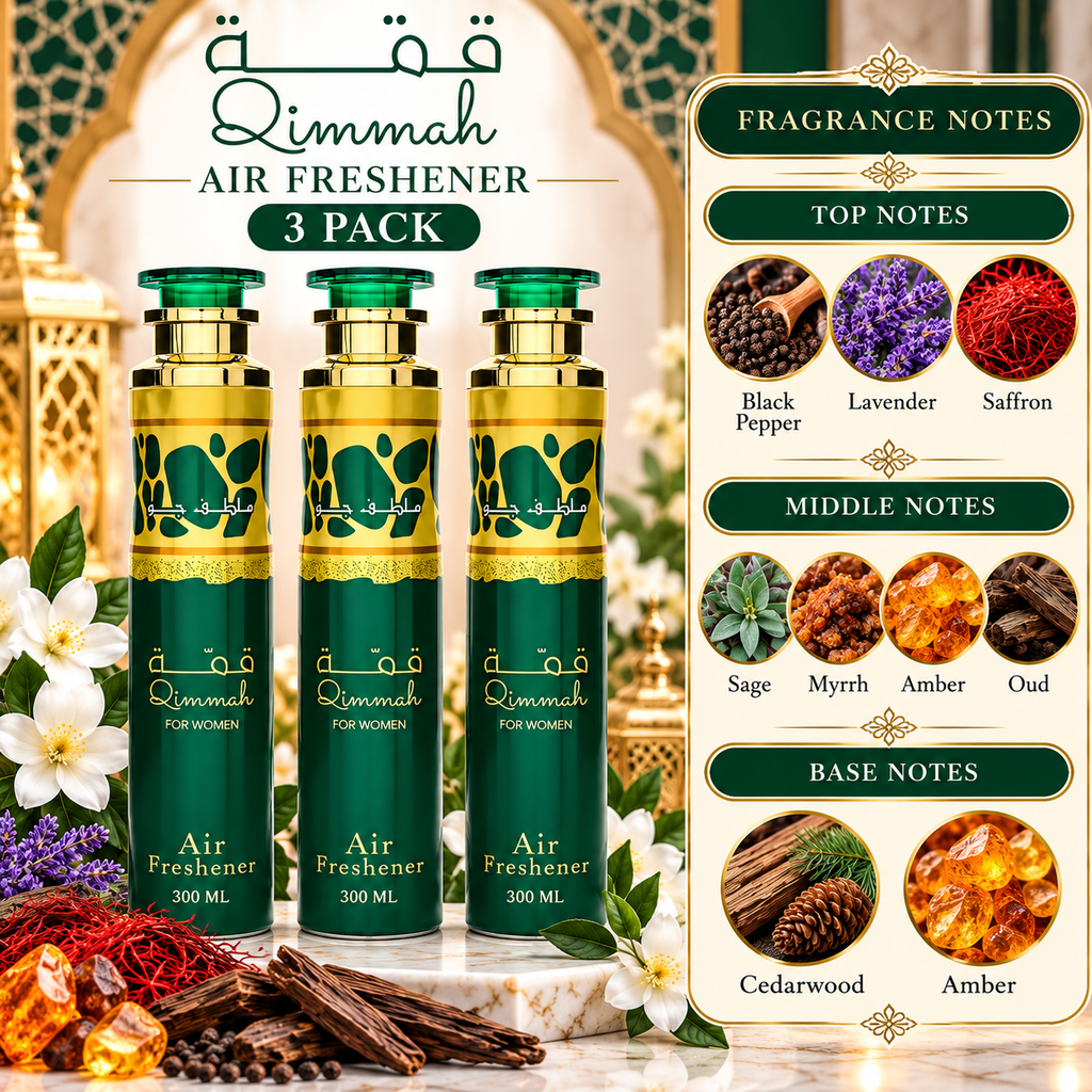 Lattafa Qimmah Air Freshener 3 Pack 300ml Each