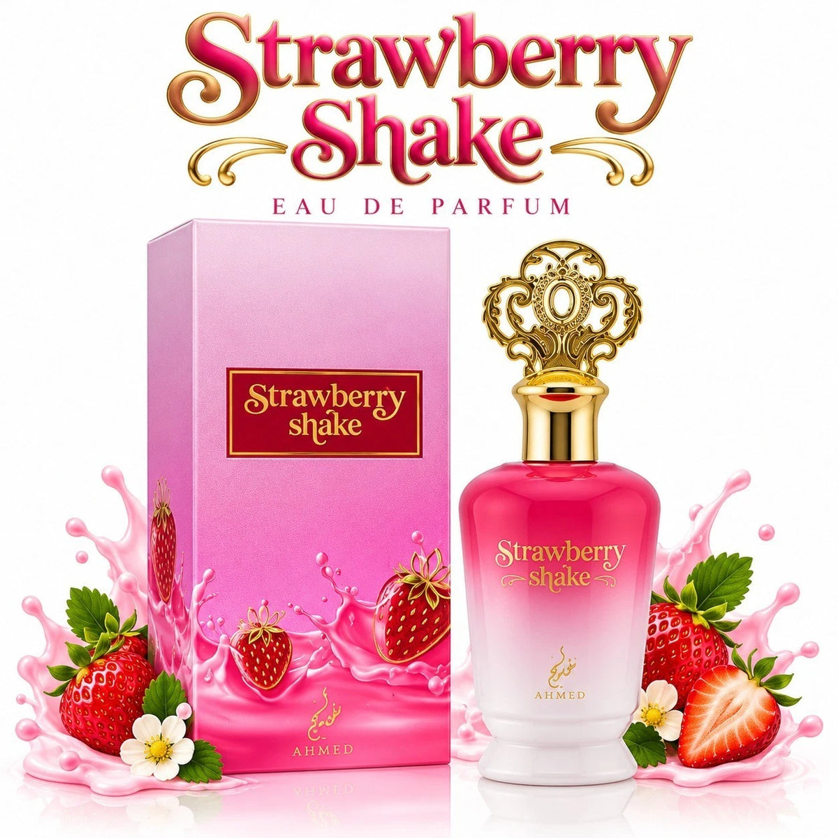 Strawberry Shake EDP By Khadlaj 100ml – Sweet Fruity Creamy Floral Fragrance